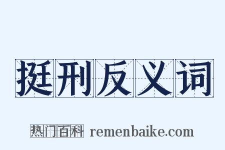 挺刑反义词是什么意思的图片